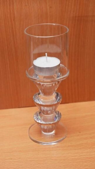 6.5 Inch Elegant Crystal Candle Stand
