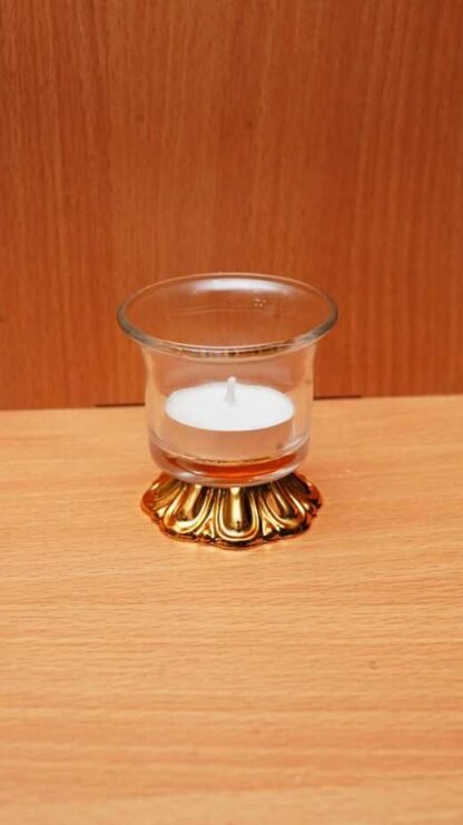 2.5 Inch Elegant Crystal Candle Stand