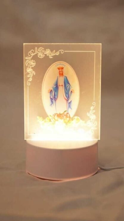 7 Inch LED Mother Mary Statue