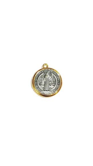 1 Inch Golden And Silver Plated Medal