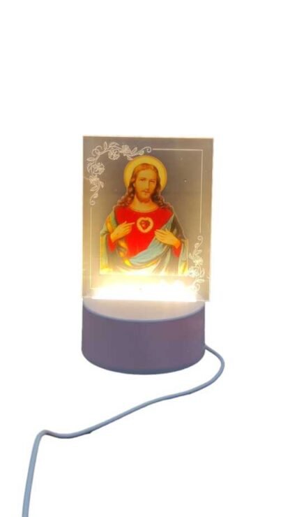 7 Inch LED Sacred Heart Jesus Statue