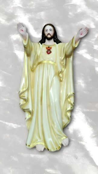 3 Feet Hanging Sacred Heart Jesus Relief Statue