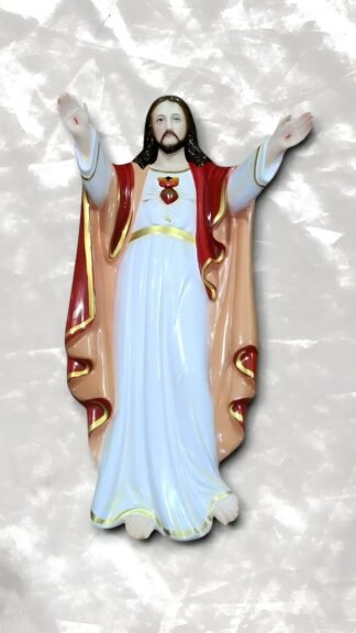 3 Feet Hanging Sacred Heart Jesus Relief Statue