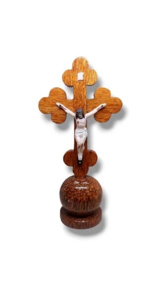 Buy 8 Inch Coconut Cross with Plastic Figure