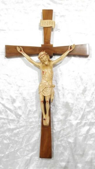 Mahagony Wooden Cross – 31×18 Inch