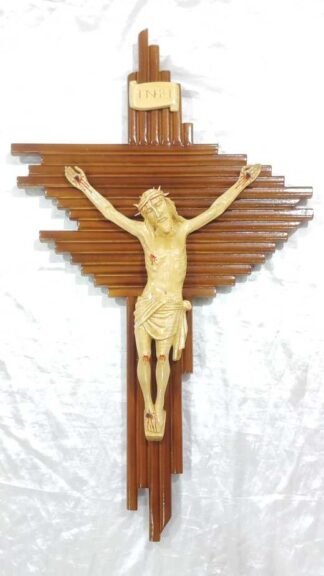 Mahagony Wooden Cross – 31x18 Inch