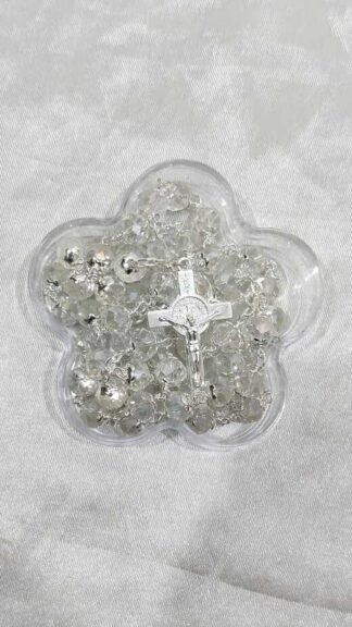 Elegant 8mm Crystal Rosary With Cap