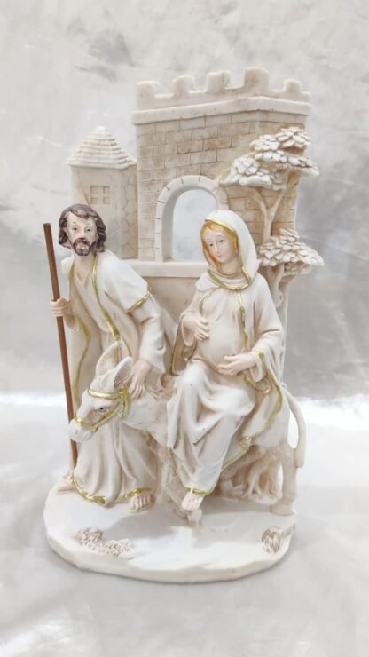 Poly Marble Holy Family Tabletop Statue - 10.5 Inch - Image 2