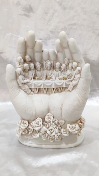 Last Supper Poly Marble Statue - 9 Inch