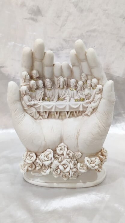 Last Supper Poly Marble Statue - 9 Inch