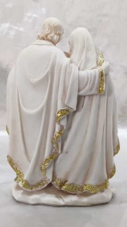 Poly Marble Holy Family Tabletop Statue - 8 Inch - Image 5