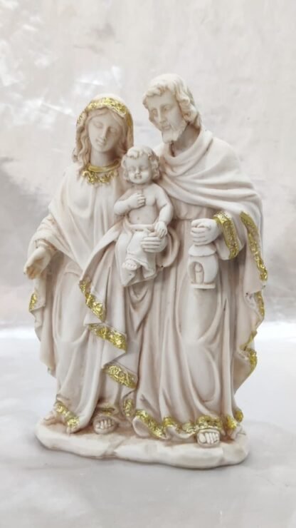 Poly Marble Holy Family Tabletop Statue - 8 Inch - Image 3
