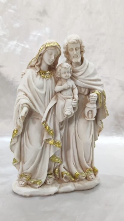 Poly Marble Holy Family Tabletop Statue - 8 Inch - Image 2