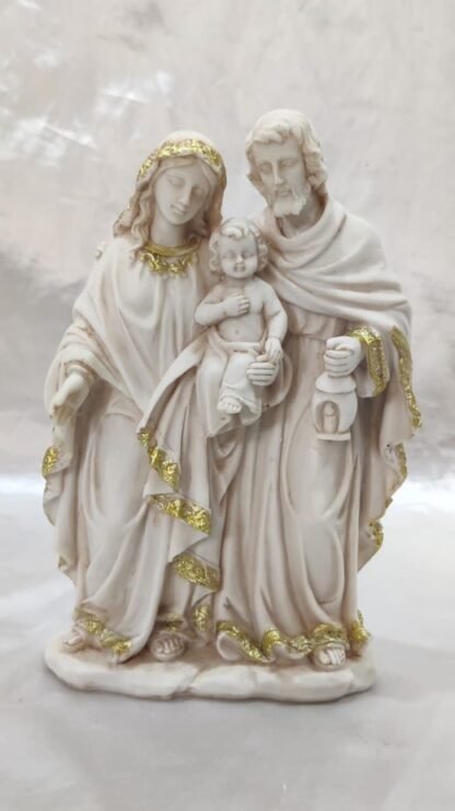 Poly Marble Holy Family Tabletop Statue - 8 Inch