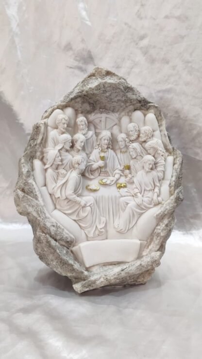 Poly Marble Last Supper Family Statue - 11 Inch - Image 3