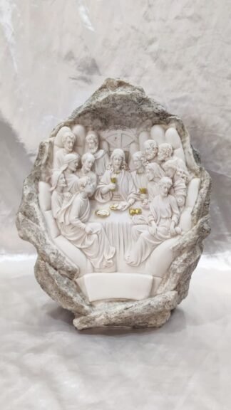 Poly Marble Last Supper Family Statue - 11 Inch