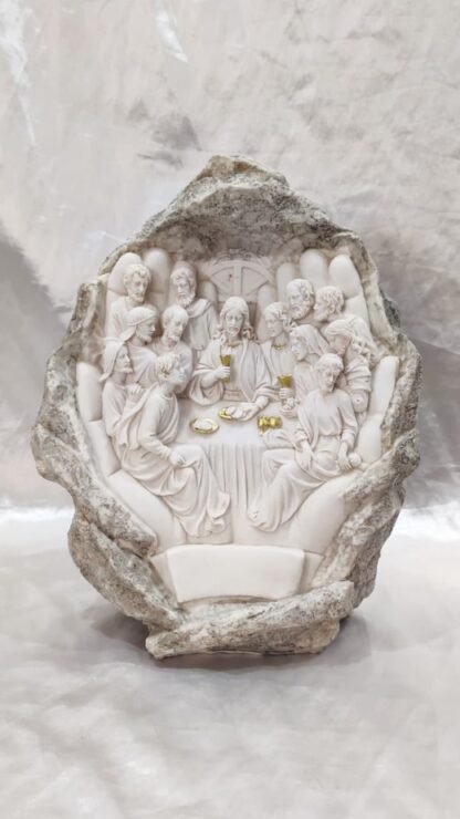 Poly Marble Last Supper Family Statue - 11 Inch