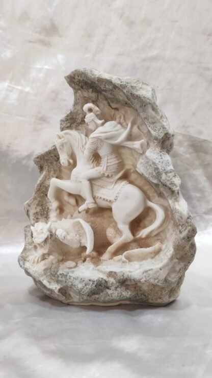 St George Poly marble Statue - 9.5 Inch - Image 2
