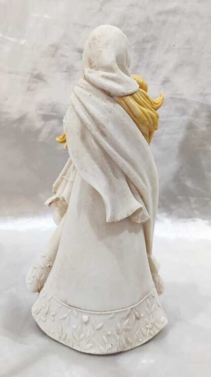 Poly Marble Blessed Virgin Mary Statue - 9 Inch - Image 2
