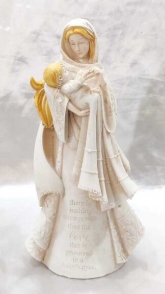Poly Marble Blessed Virgin Mary Statue - 9 Inch