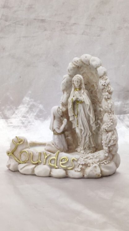Poly Marble Our Lady Of Lourdes Statue - 6 Inch - Image 3