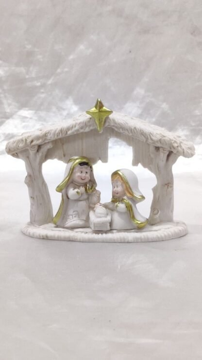 Poly Marble Holy Family Tabletop Statue - 4 Inch