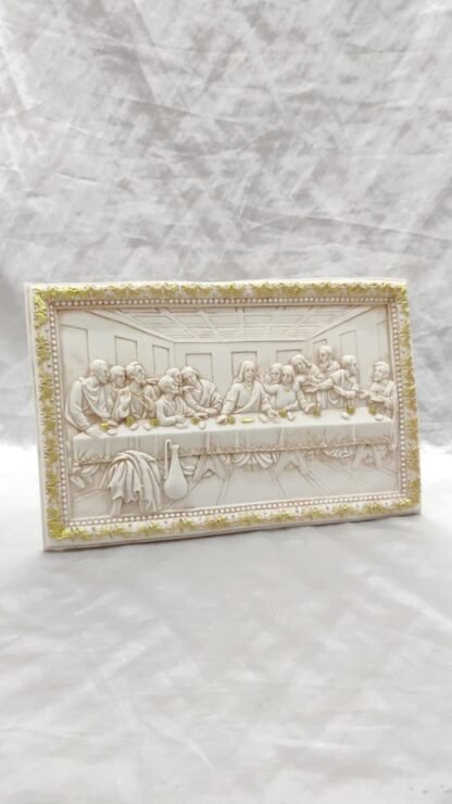 Poly Marble Last Supper Tabletop Sculpture - 10*6 Inch - Image 3