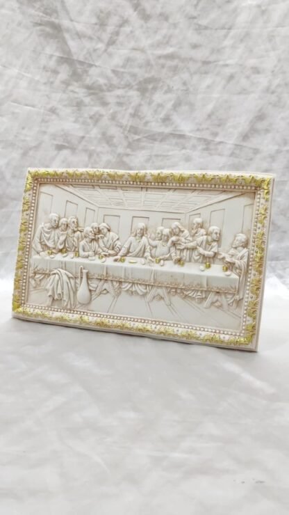 Poly Marble Last Supper Tabletop Sculpture - 10*6 Inch - Image 2