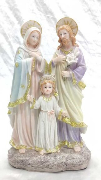 12 Inch Poly marble Holy Family Statue