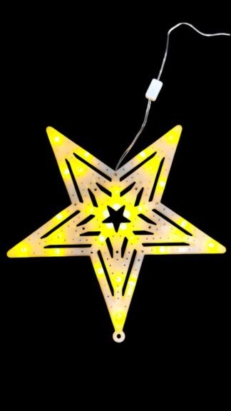 5 Cornered Warm LED Christmas Star