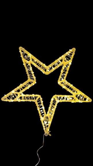 Warm-Pointed LED Christmas Star Ornament