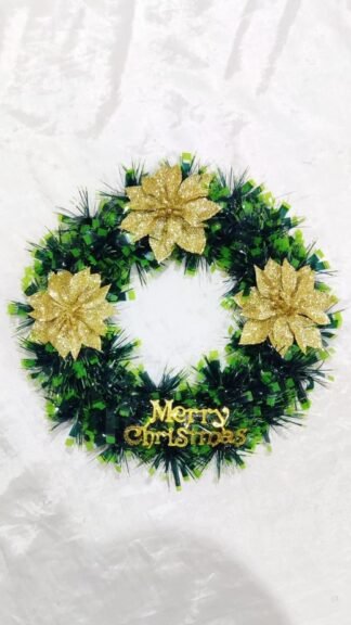 Festive Christmas Wall Wreath - 9 Inch