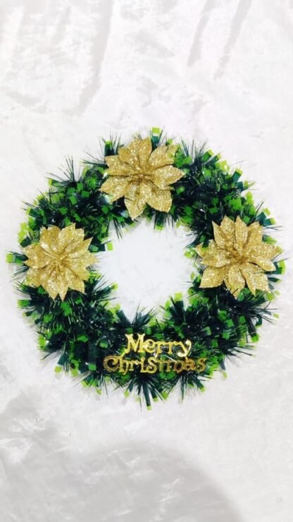 Festive Christmas Wall Wreath - 9 Inch
