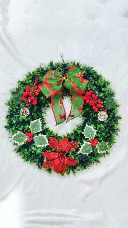 Grand Christmas Window Wreath - 15 Inch