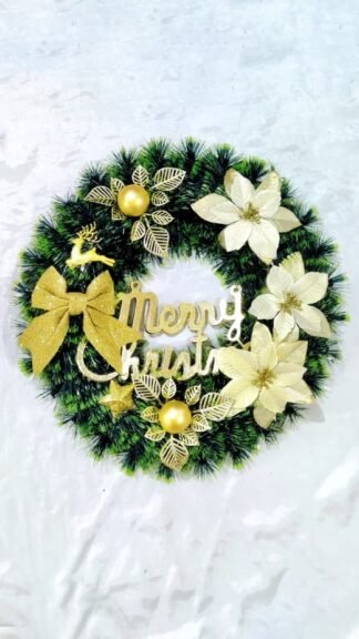 Standard Christmas Door Wreath - 15 Inch Diameter