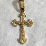 3.5 cm Golden Plated Cross Pendants