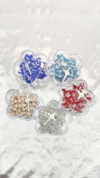 8 MM Opaque And Crystal Rosary With Cup Rosary Combo Offer