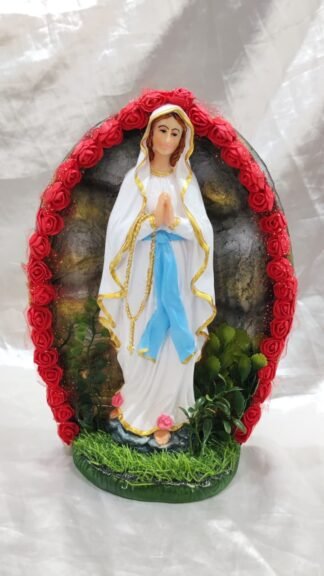 Poly Marble Our Lady Of Lourdes Statue - 13 Inch