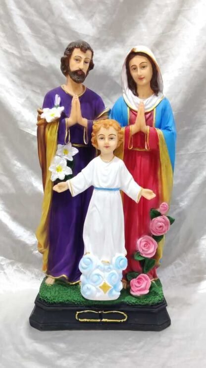 Poly Marble Holy Family Statue - 19 Inch