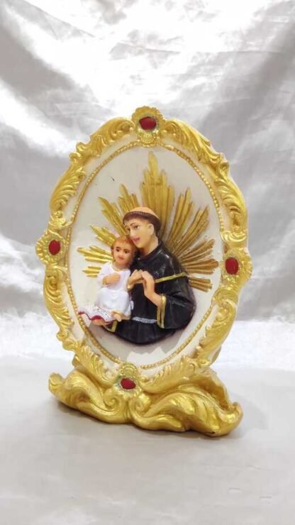Poly Marble Saint Antony Devotional Statue - 8 Inch - Image 4
