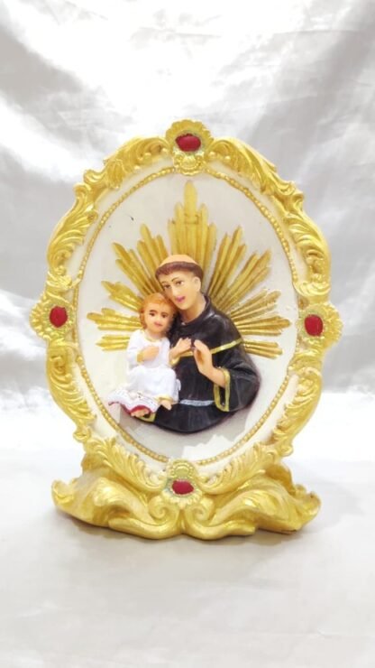 Poly Marble Saint Antony Devotional Statue - 8 Inch