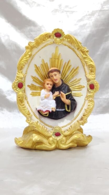 Poly Marble Saint Antony Devotional Statue - 8 Inch - Image 3