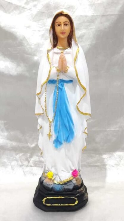 Poly Marble Our Lady Of Lourdes Statue - 11 Inch