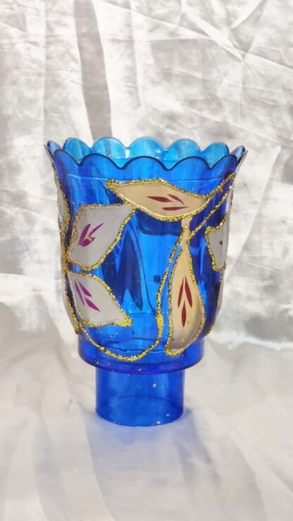 Blue Colored Fiber Globe - 6 Inch