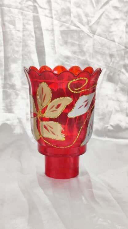 Red Colored Fiber Globe - 6 Inch