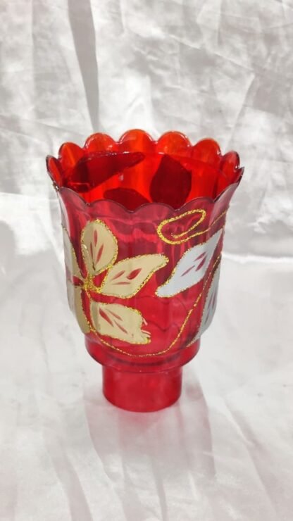Red Colored Fiber Globe - 6 Inch - Image 2