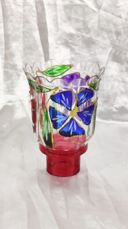 Red Colored Fiber Globe - 6 Inch