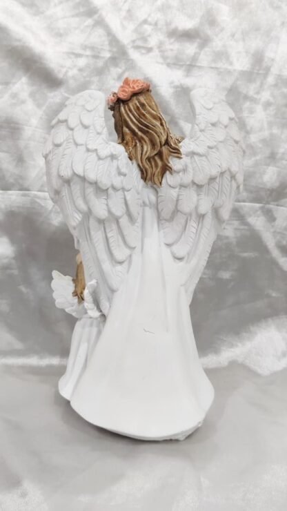 Guardian Angel Poly Marble Statue - 8 Inch - Image 5