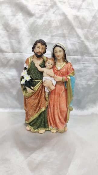 Poly Marble Holy Family Statue - 6 Inch