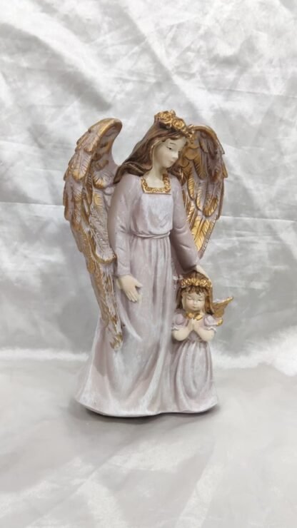 Guardian Angel Poly Marble Statue - 8 Inch - Image 3